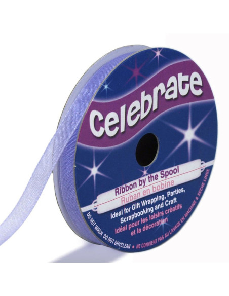 Organza-Band Celebrate Flieder - 6 mm x 8 m