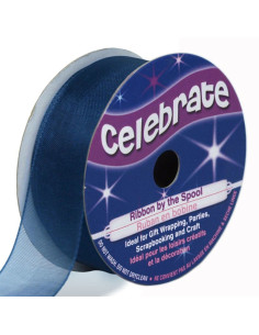 Organza-Band Celebrate Marineblau - 20 mm x 5 m