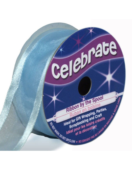 Organza-Band Celebrate Himmelblau - 20 mm x 4 m