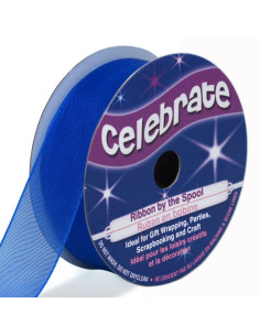 Organza-Band Celebrate königsblau - 20 mm x 5 m