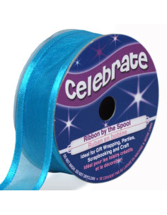 Organza-Band Celebrate Türkisblau - 20 mm x 4 m