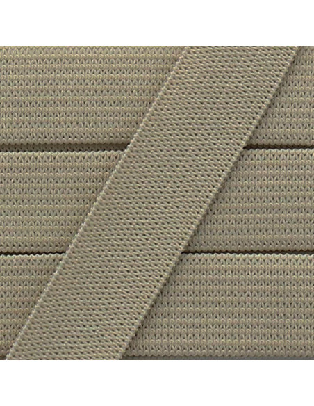 Weiches Gummiband 15 mm - Dunkelbeige