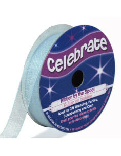 Organza-Band Celebrate Himmelblau - 9 mm x 8 m