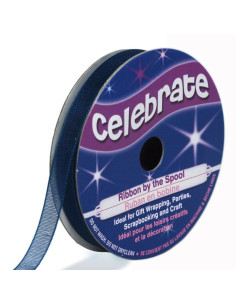 Organza-Band Celebrate Marineblau - 6 mm x 8 m