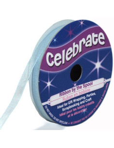 Organza-Band Celebrate Himmelblau - 6 mm x 8 m