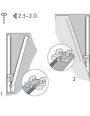 Pfaff-Fuß für unsichtbaren Reißverschluss