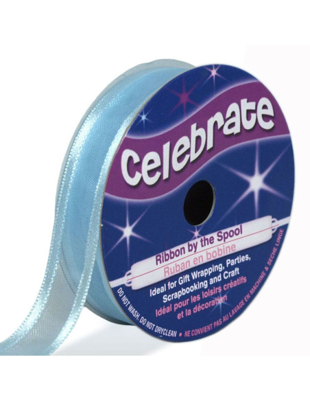 Organza-Band Celebrate Himmelblau - 12 mm x 5 m