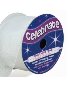 Organza-Band Celebrate weiß - 32 mm x 5 m