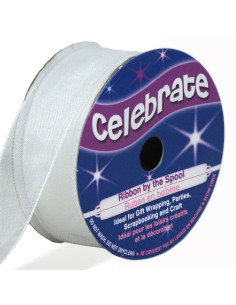 Organza-Band Celebrate weiß - 20 mm x 5 m