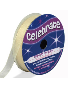 Organza-Band Celebrate Elfenbein - 9 mm x 8 m