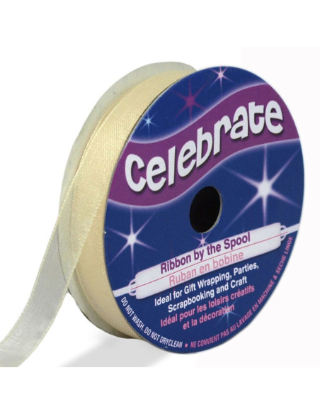 Organza-Band Celebrate Elfenbein - 9 mm x 8 m