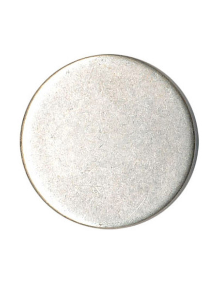 Flacher Knopf mit Schaft - Antikes Silber