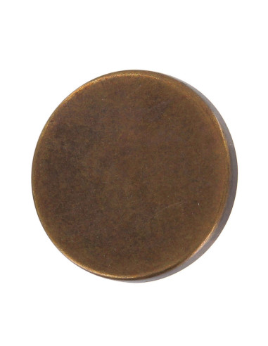 Flacher Knopf mit Öse - Bronze