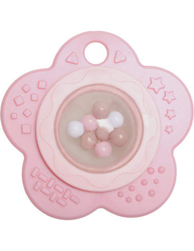 Beißring Rassel Baby - Rosa