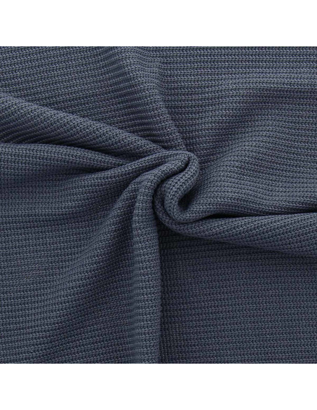 Jersey-Strickgewebe mit Relief - Schiefer