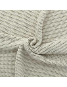 Jersey-Strickgewebe mit Relief - Hellbeige