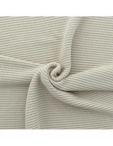 Jersey-Strickgewebe mit Relief - Hellbeige