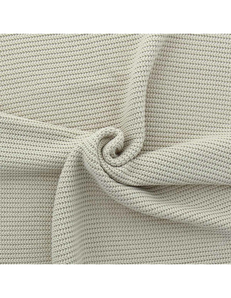 Jersey-Strickgewebe mit Relief - Hellbeige
