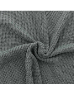 Jersey-Strickgewebe mit Relief - Stahlgrau