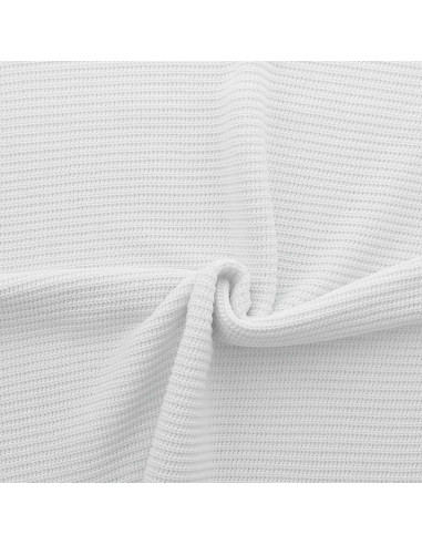Jersey-Strickgewebe mit Relief - Weiß