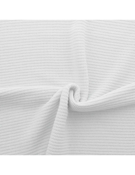 Jersey-Strickgewebe mit Relief - Weiß