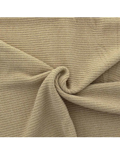 Jersey-Strickgewebe mit Relief - Sandfarben