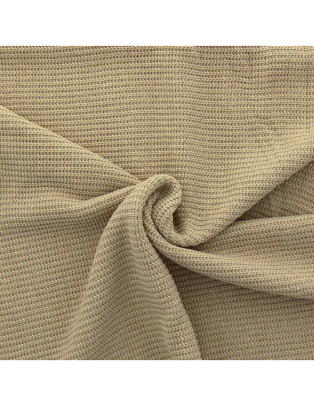 Jersey-Strickgewebe mit Relief - Sandfarben