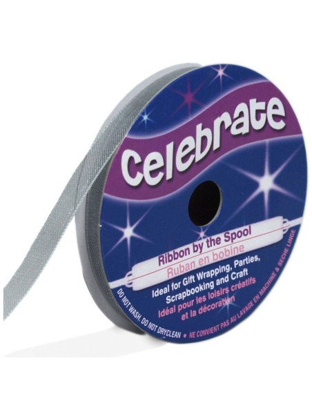 Organza-Band Celebrate Silber - 6 mm x 8 m