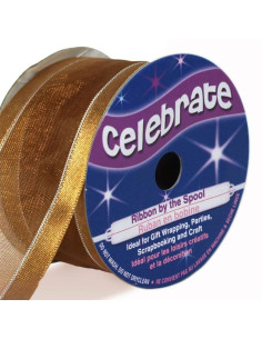 Organza-Band Celebrate Gold - 32 mm x 4 m