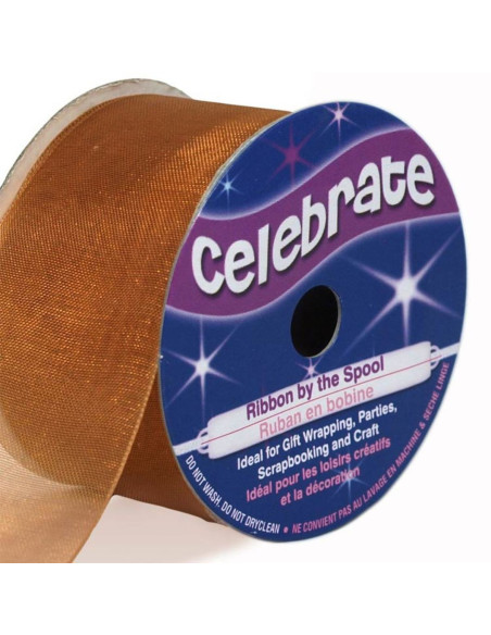 Organza-Band Celebrate Kupfer - 32 mm x 5 m