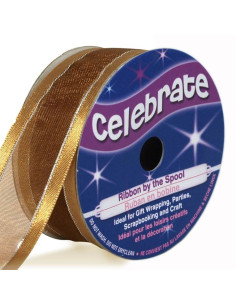Organza-Band Celebrate Gold - 20 mm x 4 m