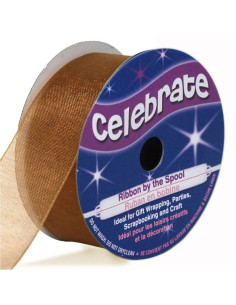 Organza-Band Celebrate Kupfer - 20 mm x 5 m