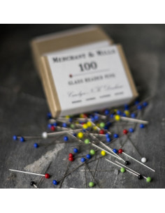 Schachtel mit 100 extra-feinen Glaskopf-Stecknadeln Merchant & Mills
