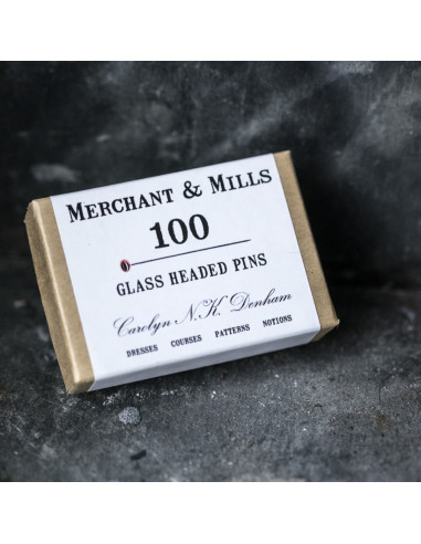 Schachtel mit 100 extra-feinen Glaskopf-Stecknadeln Merchant & Mills