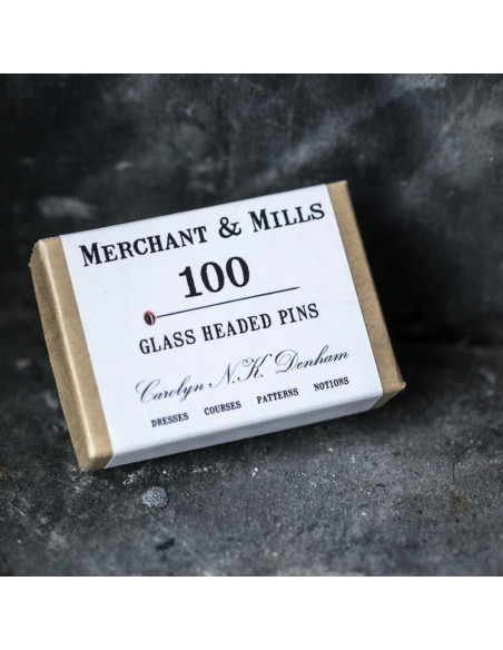 Schachtel mit 100 extra-feinen Glaskopf-Stecknadeln Merchant & Mills