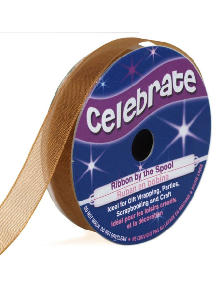 Organza-Band Celebrate Gold - 9 mm x 8 m