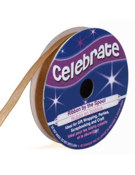 Organza-Band Celebrate Gold - 6 mm x 8 m