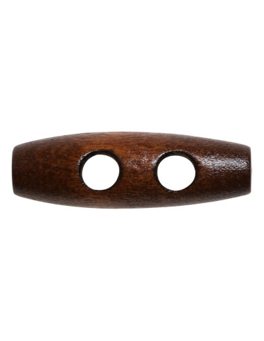 Set aus 6 hellbraunen Holzknöpfen, 30 mm
