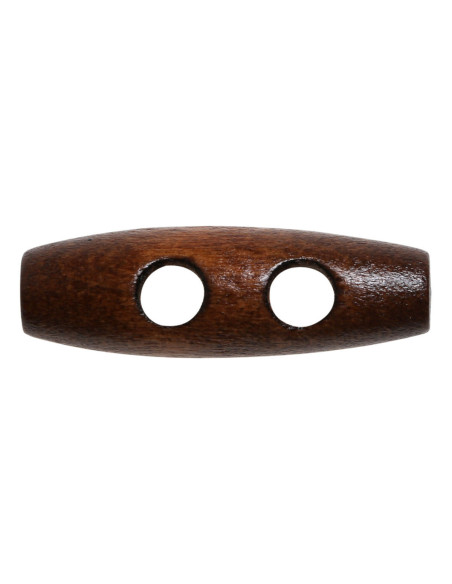 Set aus 6 hellbraunen Holzknöpfen, 30 mm