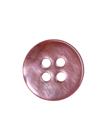 Satz von 8 Knöpfen mit 4 Löchern aus Perlmutt 12 mm - Rosa