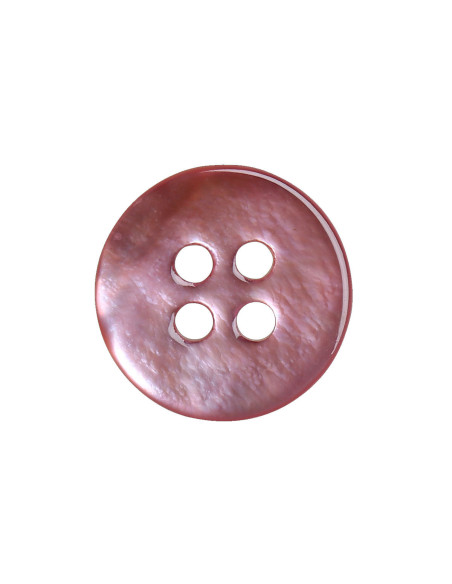 Satz von 8 Knöpfen mit 4 Löchern aus Perlmutt 12 mm - Rosa