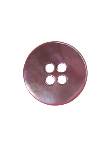 Satz von 8 Knöpfen mit 4 Löchern aus Perlmutt 15 mm - Rosa