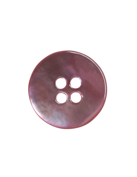 Satz von 8 Knöpfen mit 4 Löchern aus Perlmutt 15 mm - Rosa