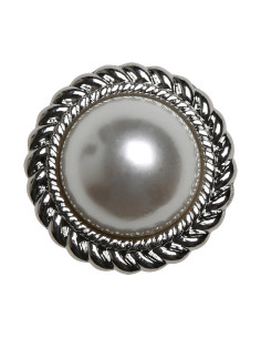 Set mit 4 Perlenknöpfen 21 mm - Silber 2
