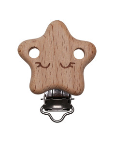 Schnullerclip aus Holz - Stern