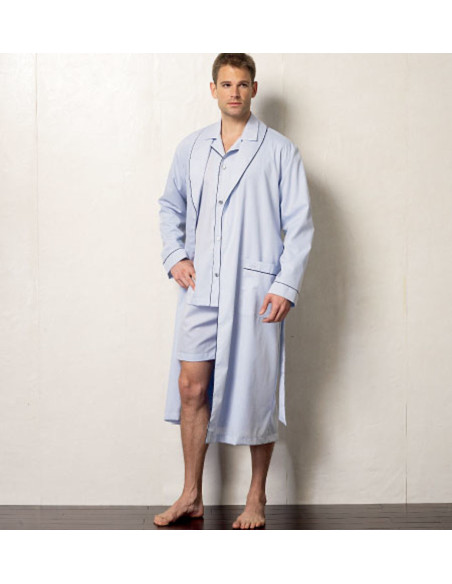 Bademantel-Schnittmuster, Gürtel, Oberteil, Shorts und Hose - Vogue 8964