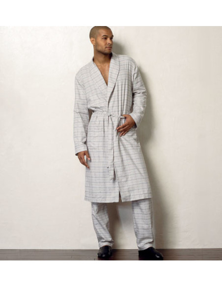 Bademantel-Schnittmuster, Gürtel, Oberteil, Shorts und Hose - Vogue 8964