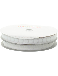 VELCRO® Marken-Klebepunkte weiß - Rolle 25 m - Ø 19 mm
