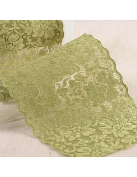 Elastische Spitzenblumen - Khaki