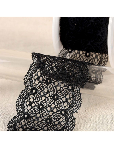 Elastische Spitze zwischen zwei - Schwarz